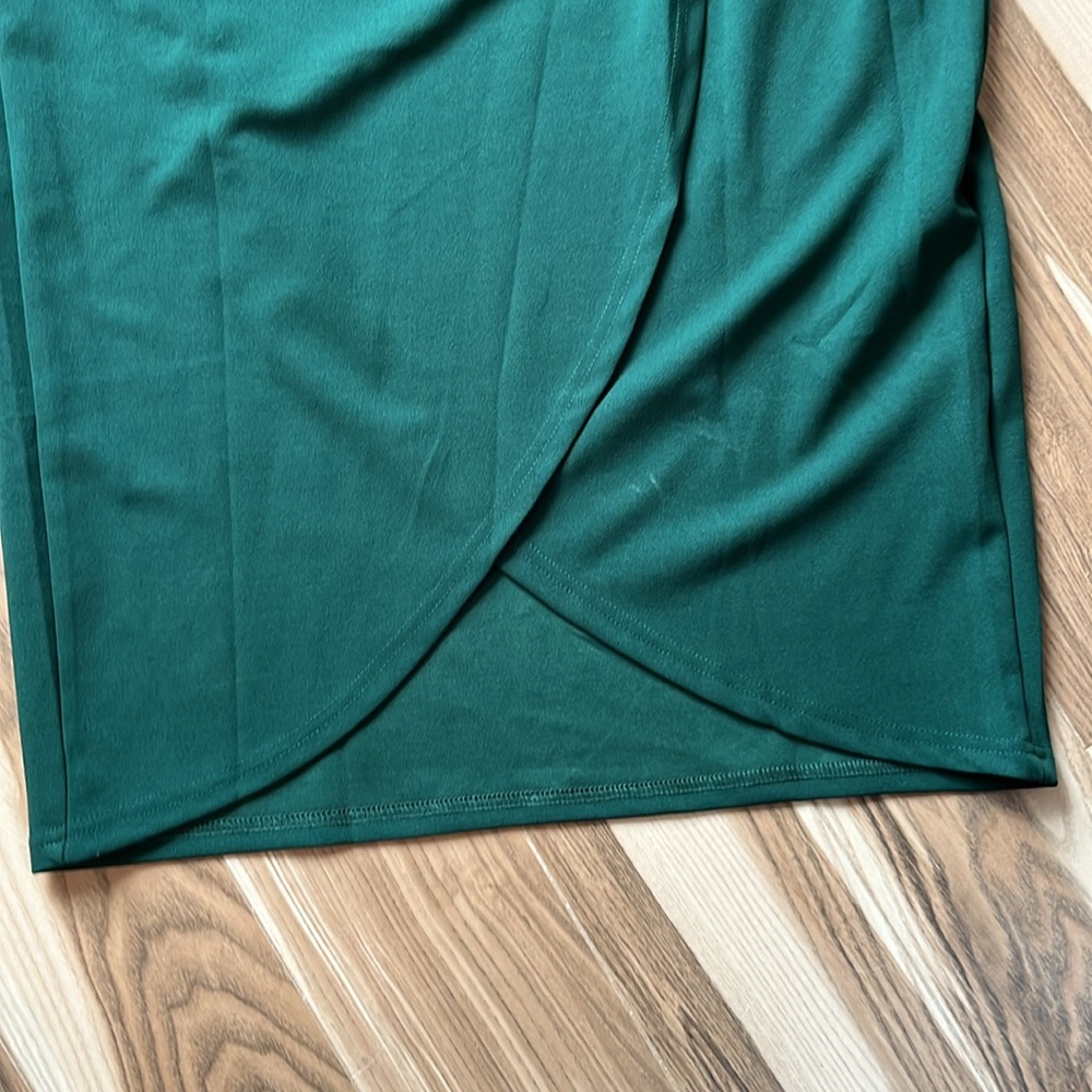 NEW one shoulder emerald green dress women’s extra large new with tags - Picture 3 of 5